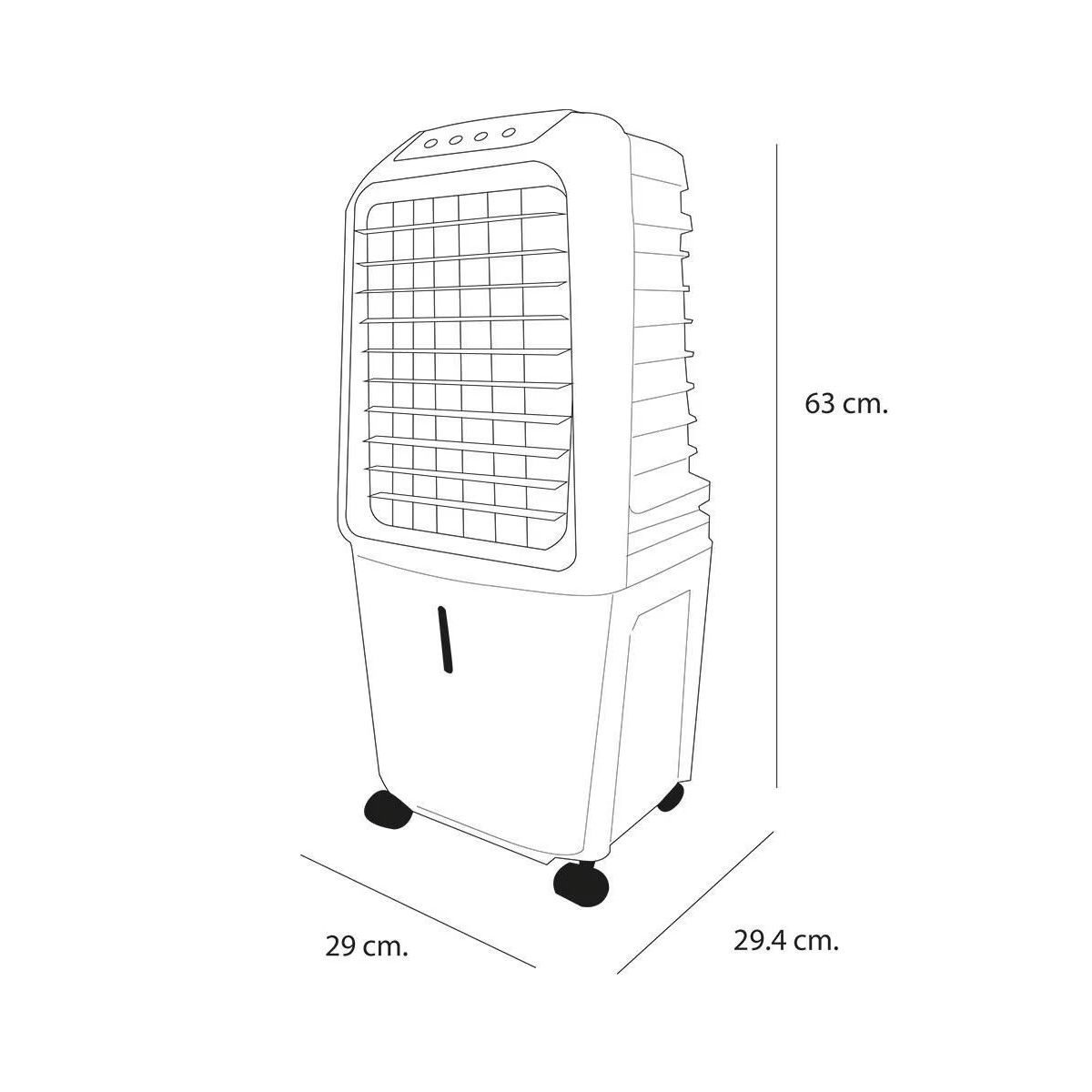 Enfriador de Aire Portátil Dace 10 Litros Negro DAL1B-1014AGD