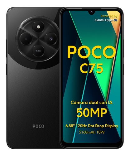Celular Xiaomi Poco C75 256gb Rom 8gb Ram Black