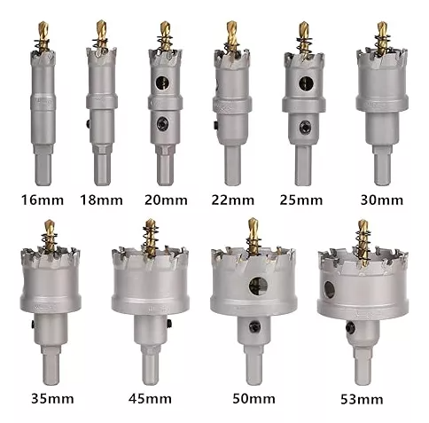 10 Brocas Sacabocado P/metal Duro Carburo Tungsteno 16-53 Mm