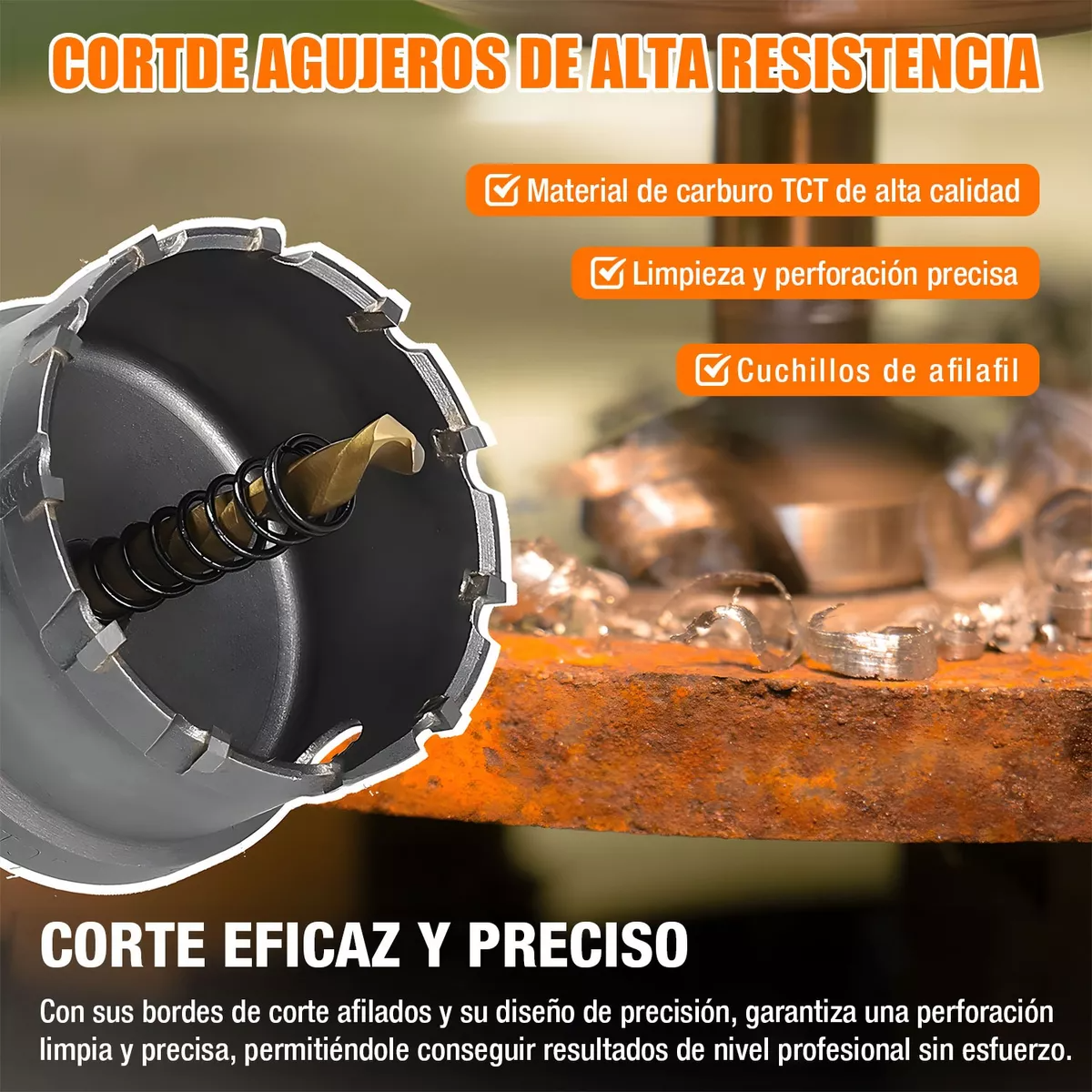 10 Brocas Sacabocado P/metal Duro Carburo Tungsteno 16-53 Mm