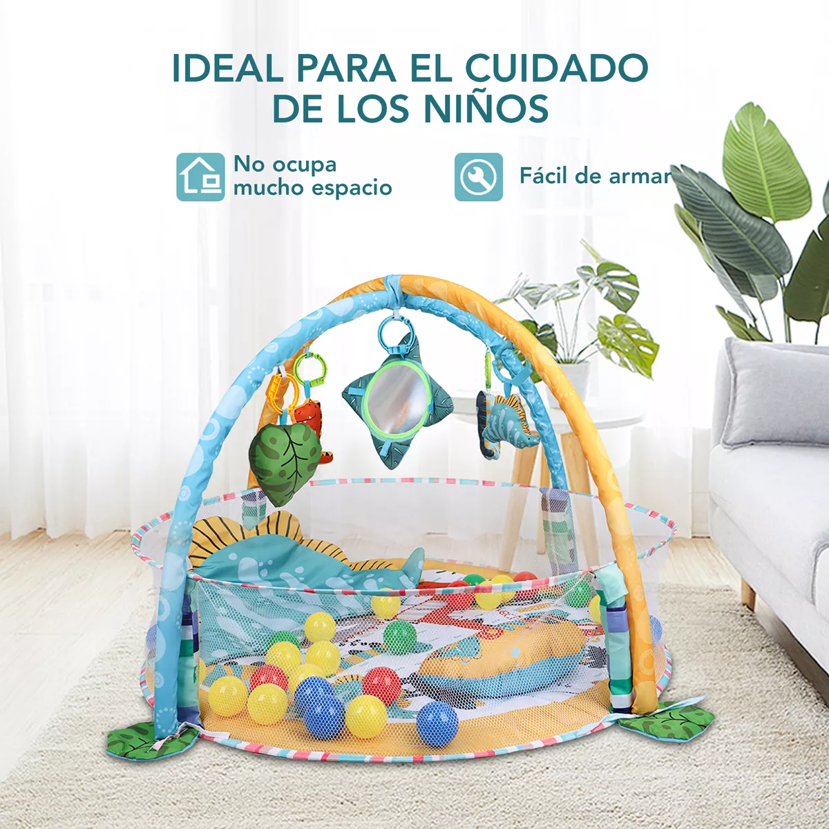 Gimnasio Bebé Interactivo Tapete Didáctico Infantil Nube