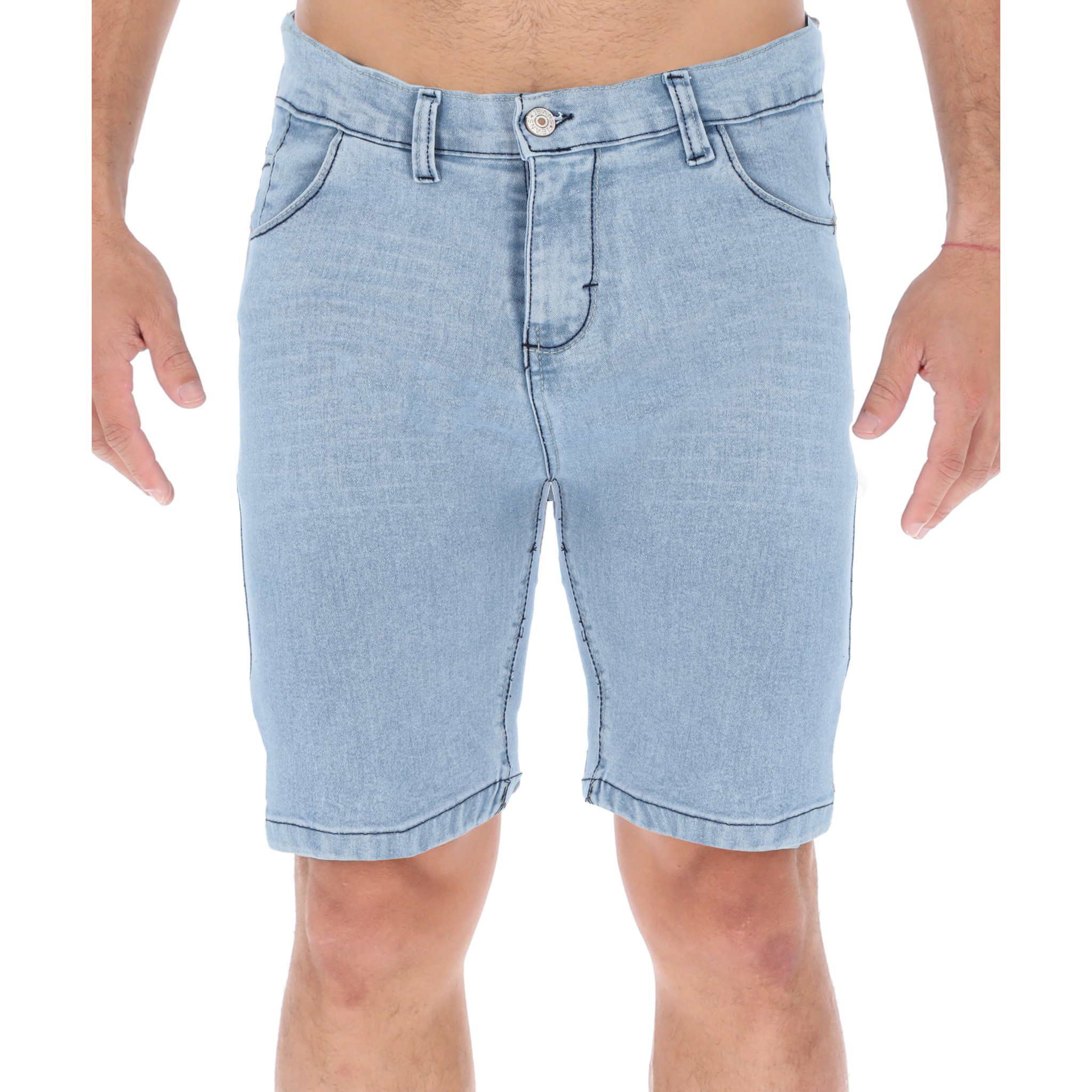 Bermuda De Mezclilla Color Azul Claro Para Hombre CHB Chili Beans Clothing Co.