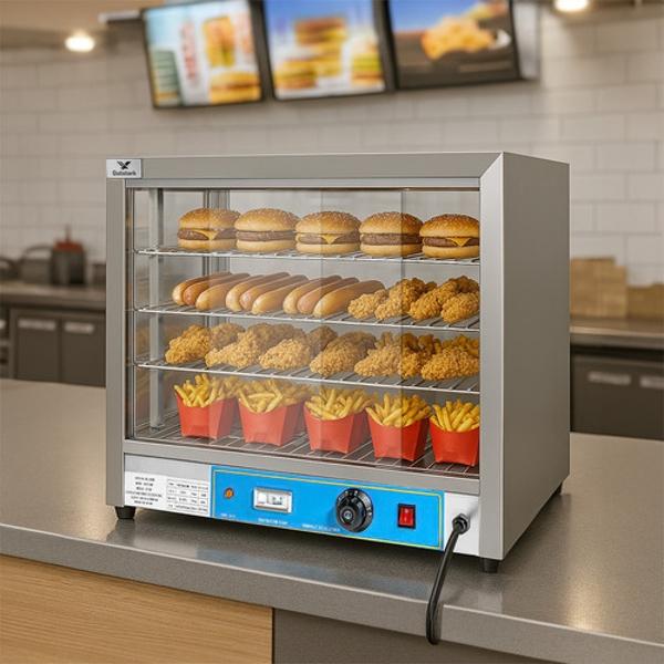 Vitrina Comercial Caliente Alimentos Gabinete Cristal 66l Gutstark Home