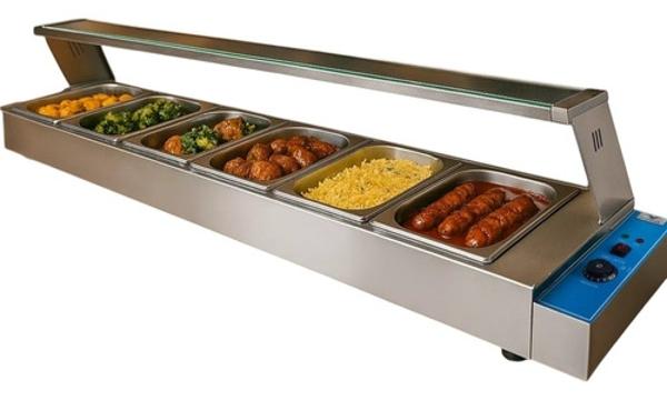 Bufetera Baño Maria Chafer Electrico 6 Insertos Acero Inox Gutstark Home