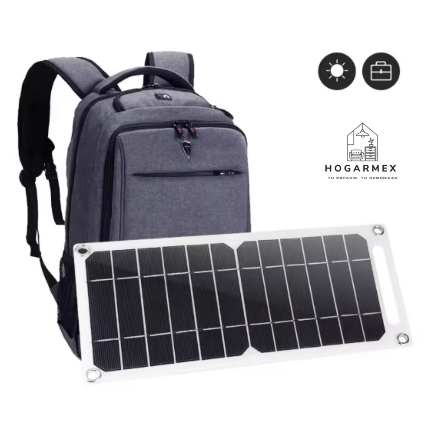 Panel Solar Portátil  Bateria 5-35W | Impermeable con USB — Ideal para Camping, Senderismo y Carga de Celulares