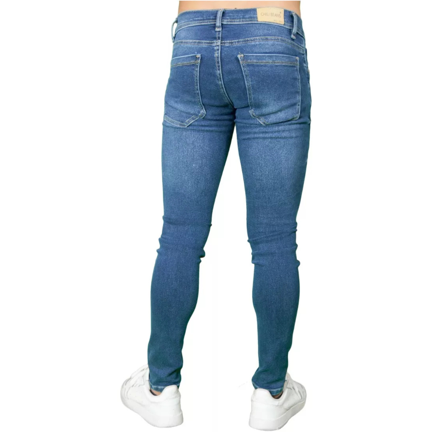 Pantalones Jeans Skinny Azul Marino Para Hombre