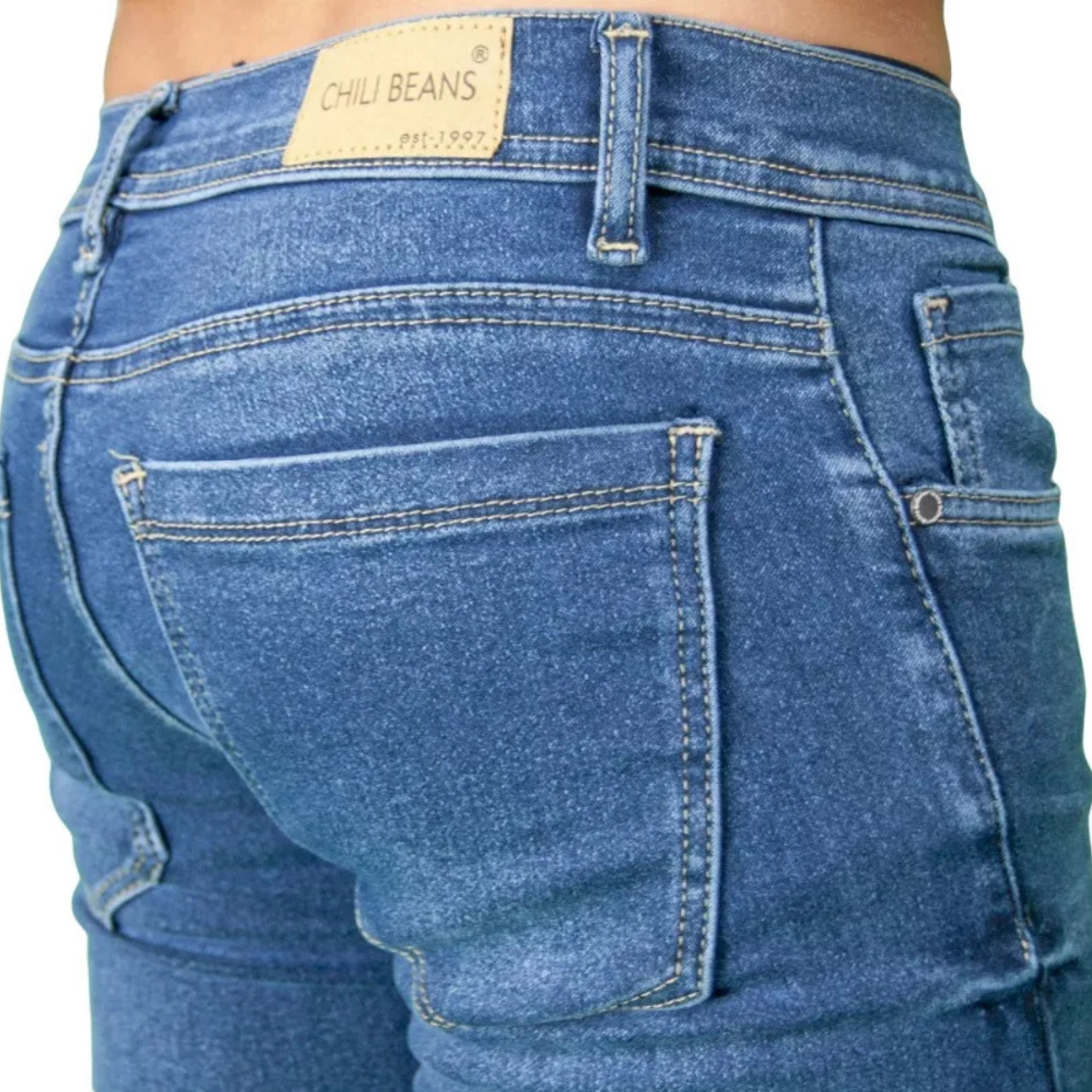 Pantalones Jeans Skinny Azul Marino Para Hombre