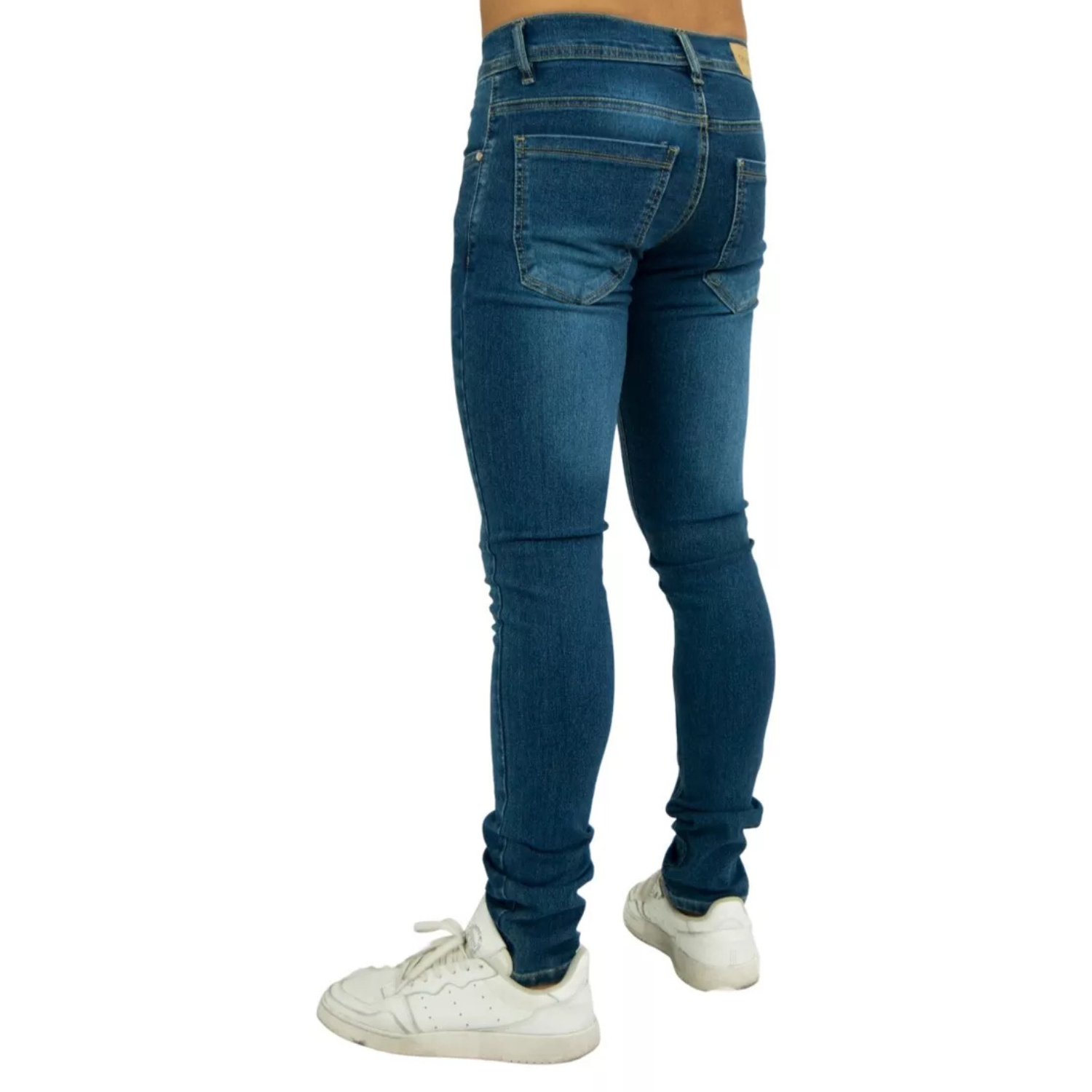 Pantalones Jeans Skinny Azul Oscuro Para Hombre