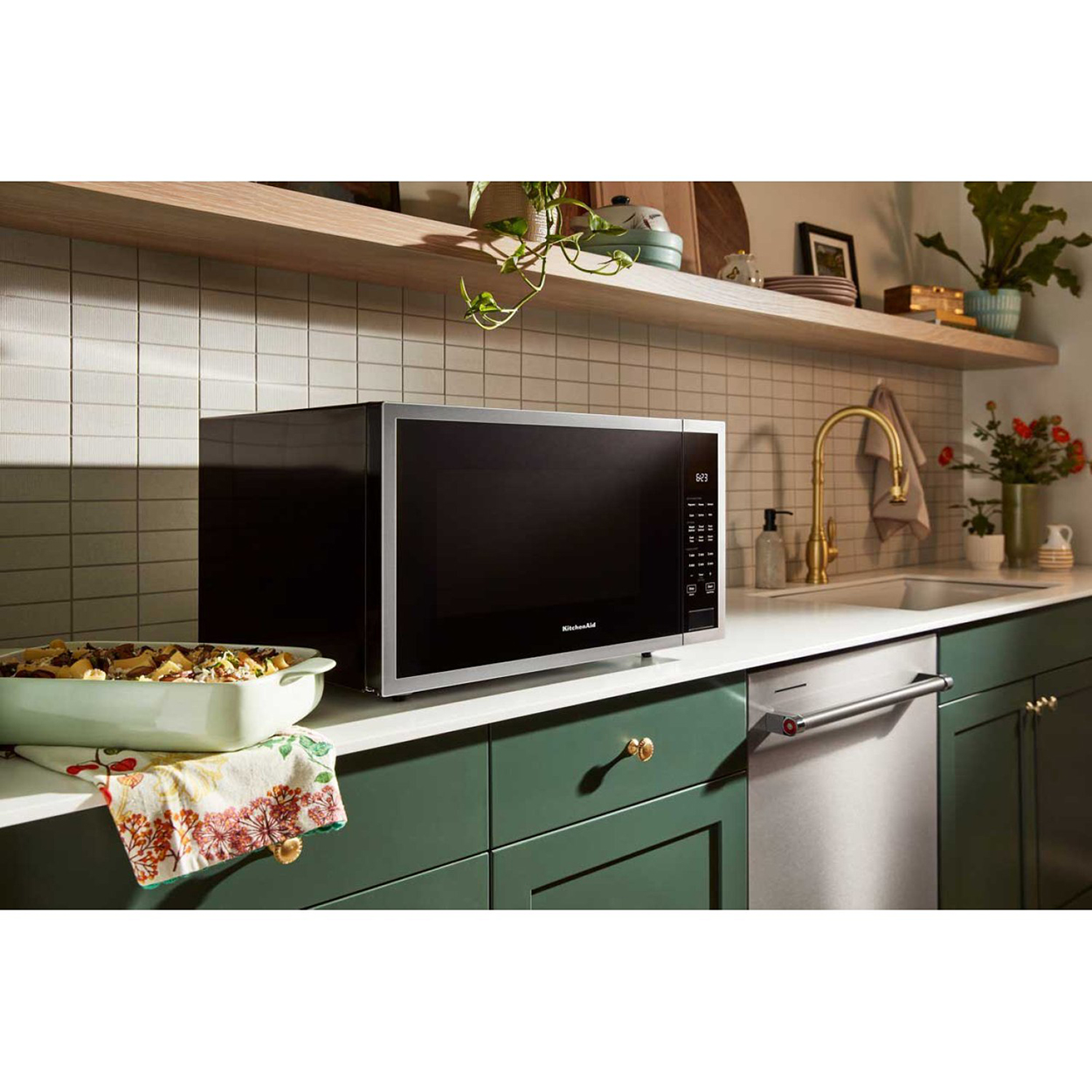 Microondas de Encimera KitchenAid KMCS522RPS con Función de Air Fry (Reemplaza KMCC5015GSS)