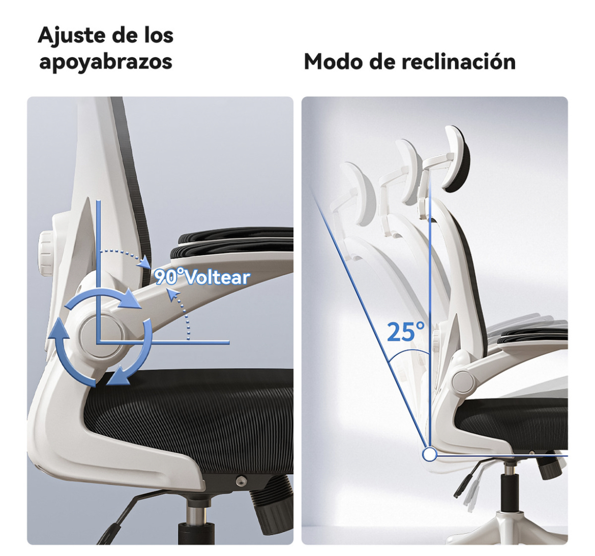 Silla Amia Ergonómica De Escritorio Oficina Soporte Lumbar Elástico Giratoria