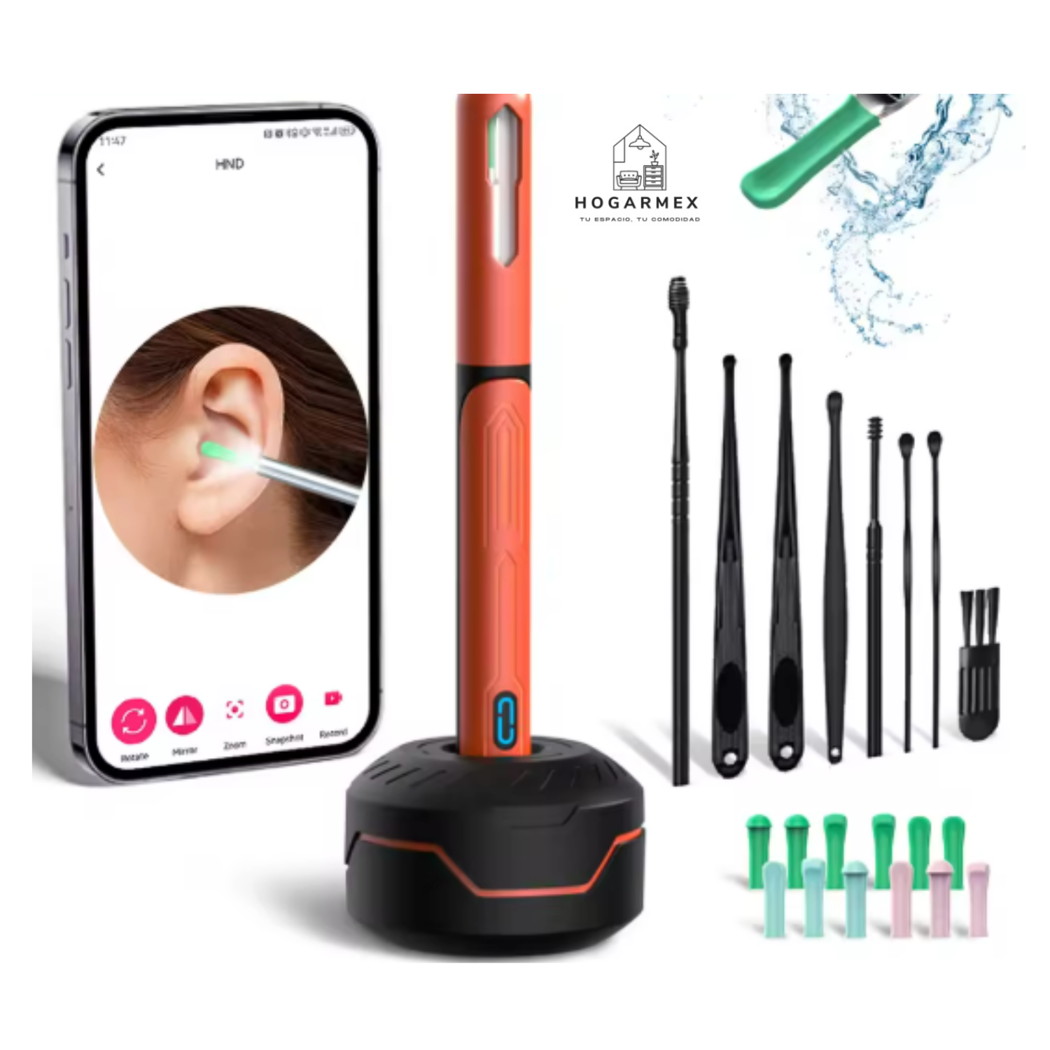 Limpiador de Oídos con Cámara HD NK3 Pro | Otoscopio Endoscopio USB C para Eliminación de Cera