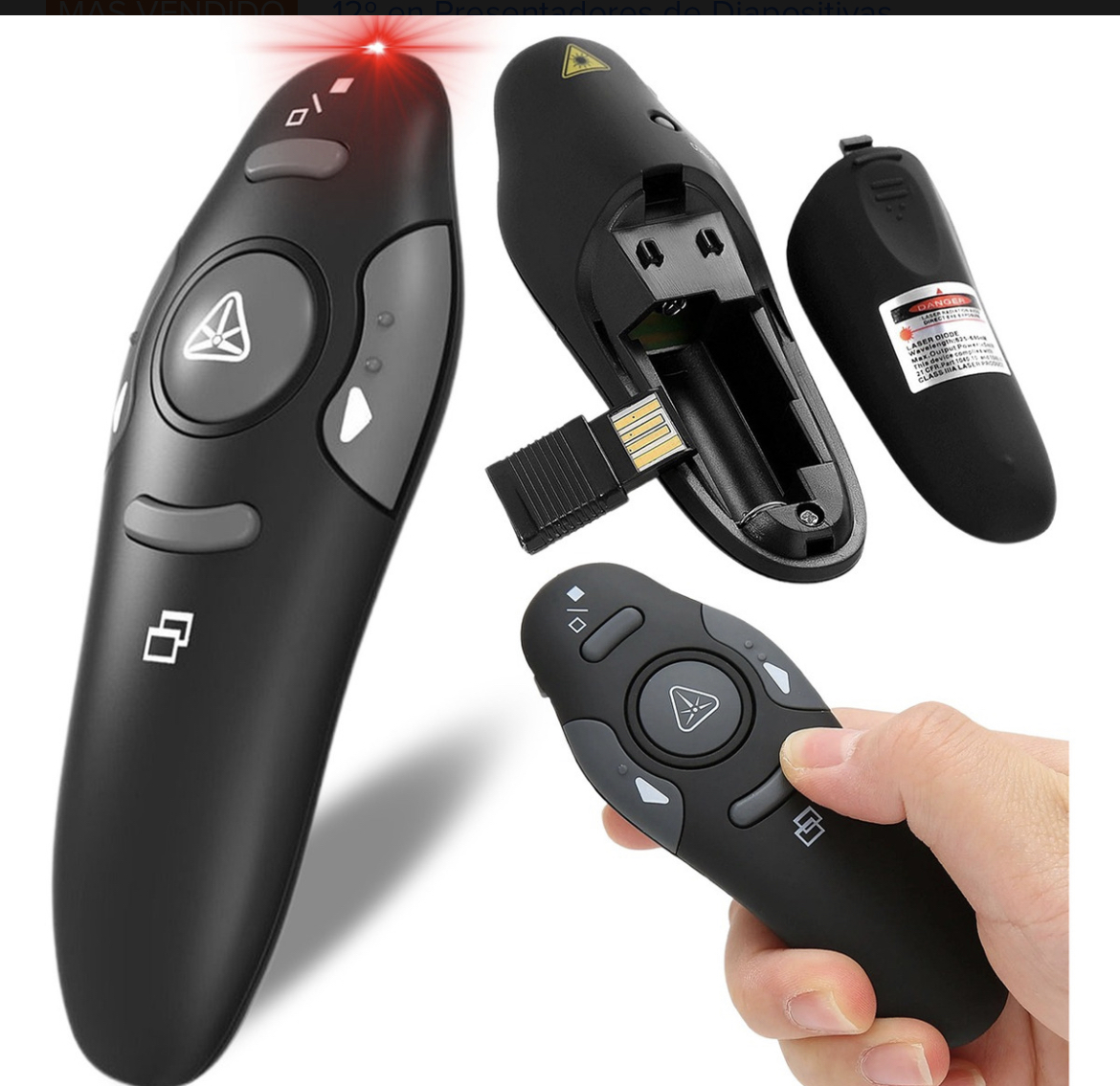Apuntador Láser Control Remoto Presentador Inalambrico 2.4g