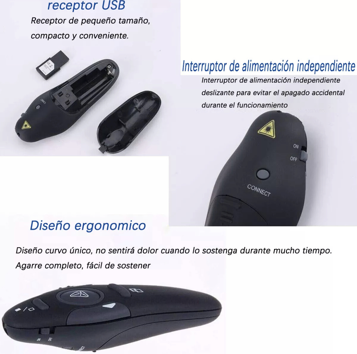 Apuntador Láser Control Remoto Presentador Inalambrico 2.4g