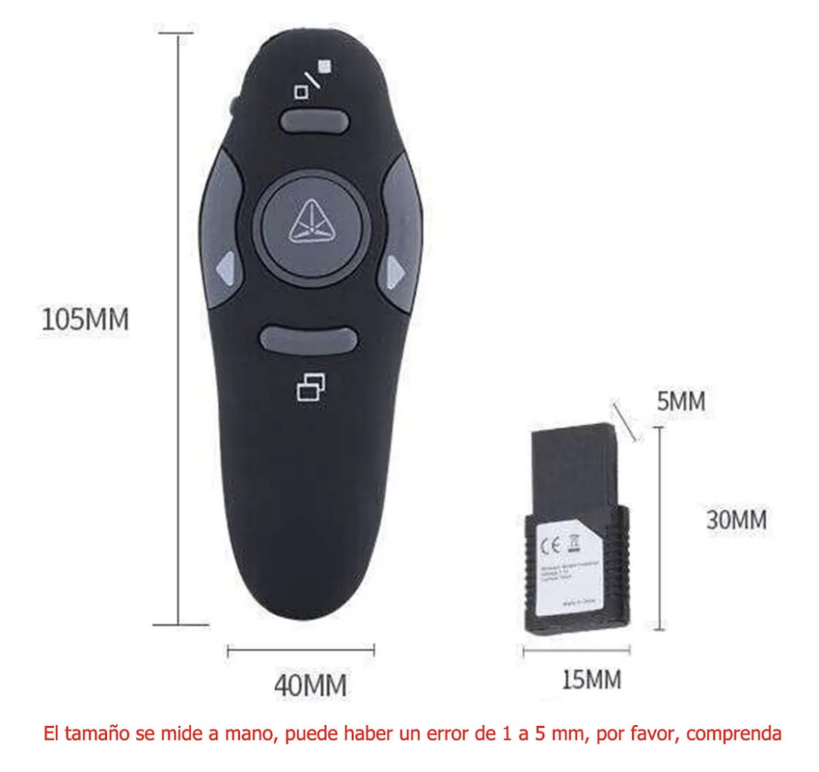 Apuntador Láser Control Remoto Presentador Inalambrico 2.4g