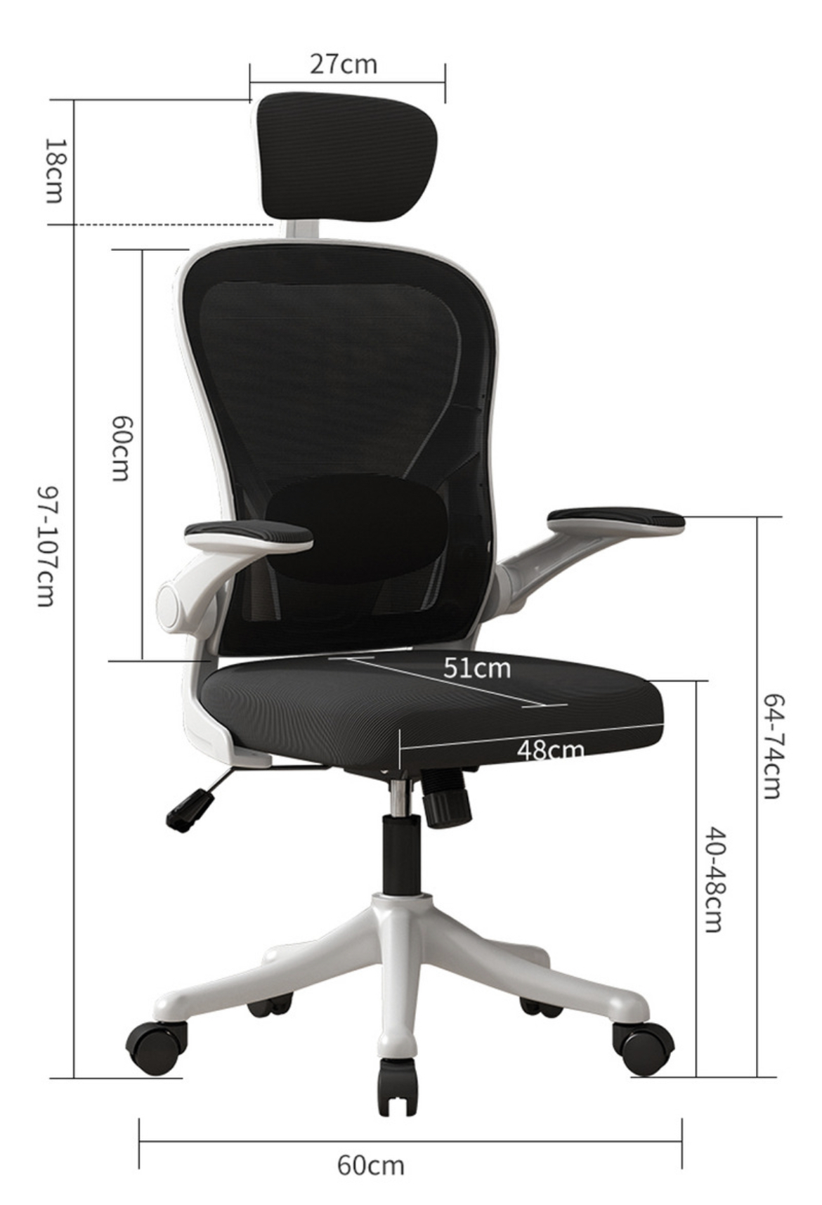 Silla Amia Ergonómica De Escritorio Oficina Soporte Lumbar Elástico Giratoria