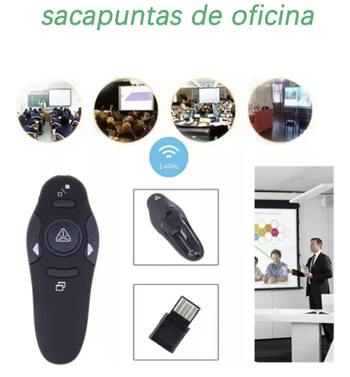 Apuntador Láser Control Remoto Presentador Inalambrico 2.4g