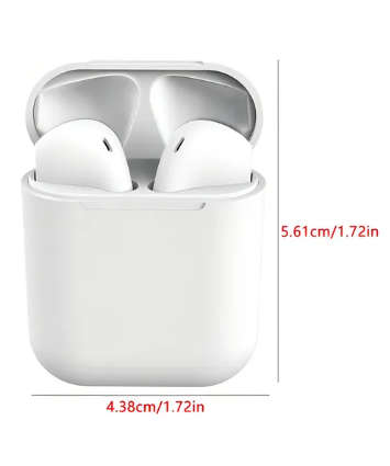 Audífono Inalámbrico Bluetooth Inpods 12 Manos Libres 5.0 Color Blanco