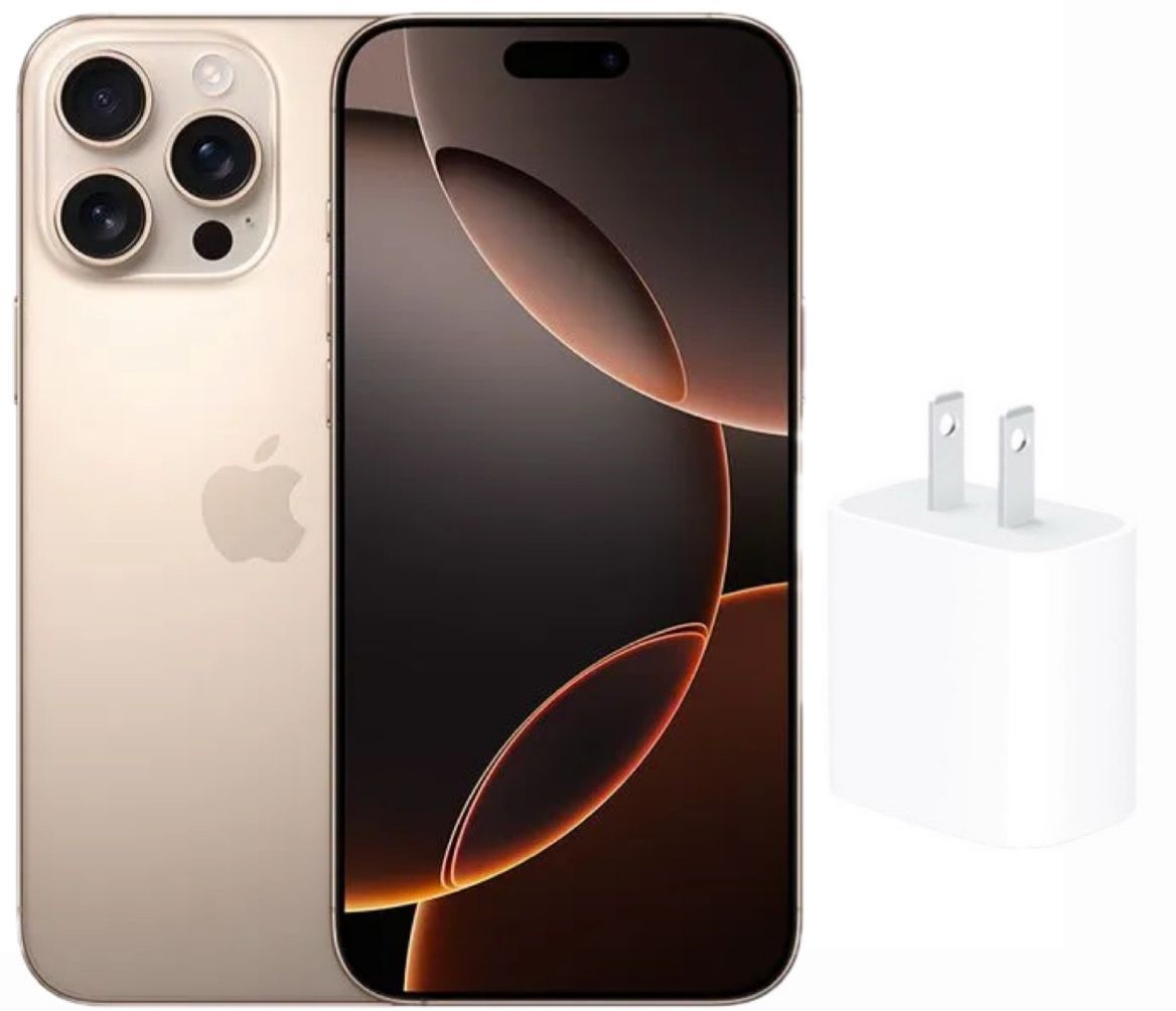  Apple iPhone 16 Pro Max Color Desierto 256GB Nuevo Sellado más Cubo de Carga Rápida 
