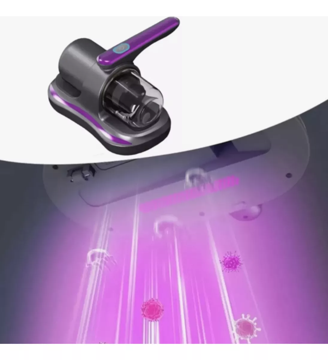 Aspirador De Cama Desinfectante Eliminación De Ácaros Luz Uv