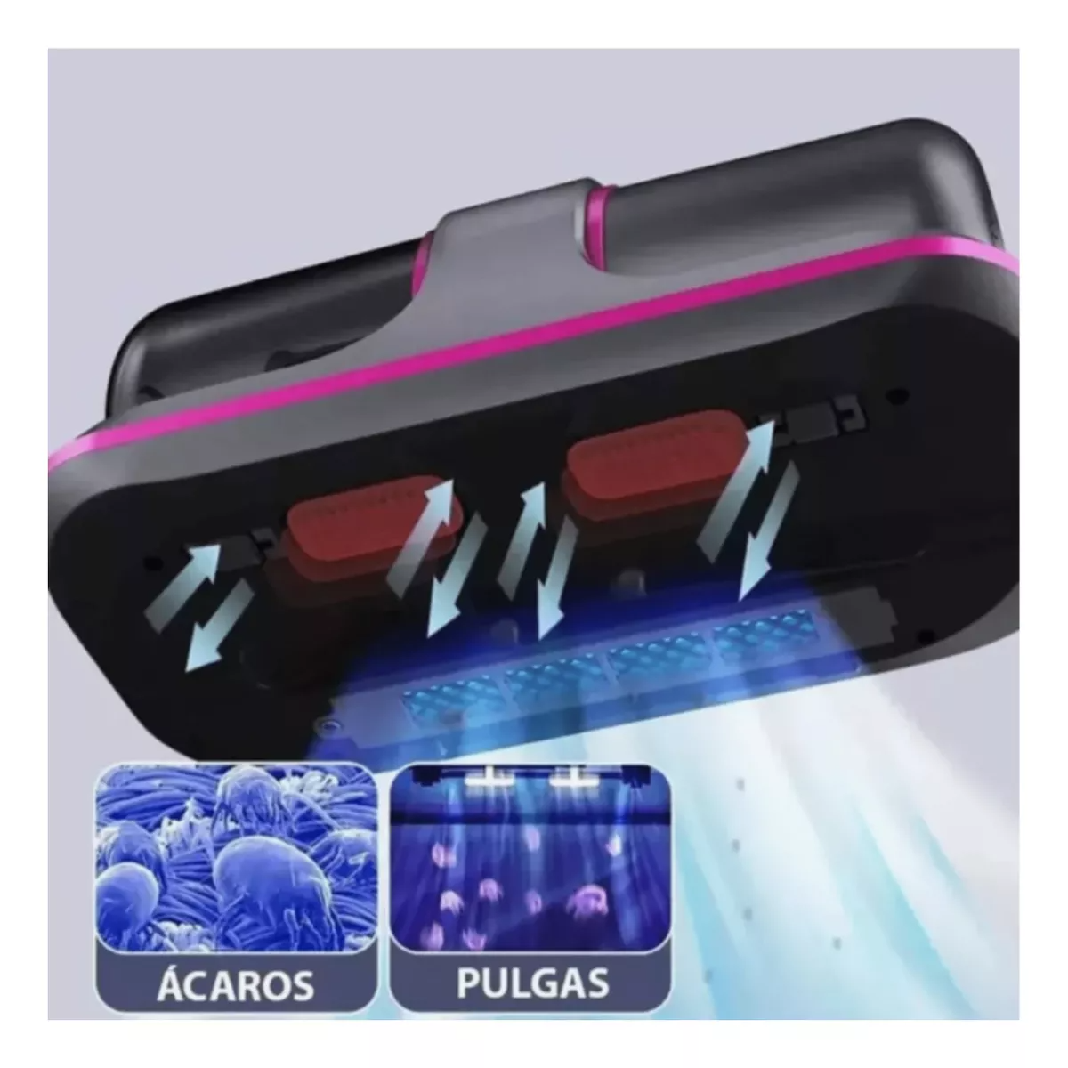 Aspirador De Cama Desinfectante Eliminación De Ácaros Luz Uv