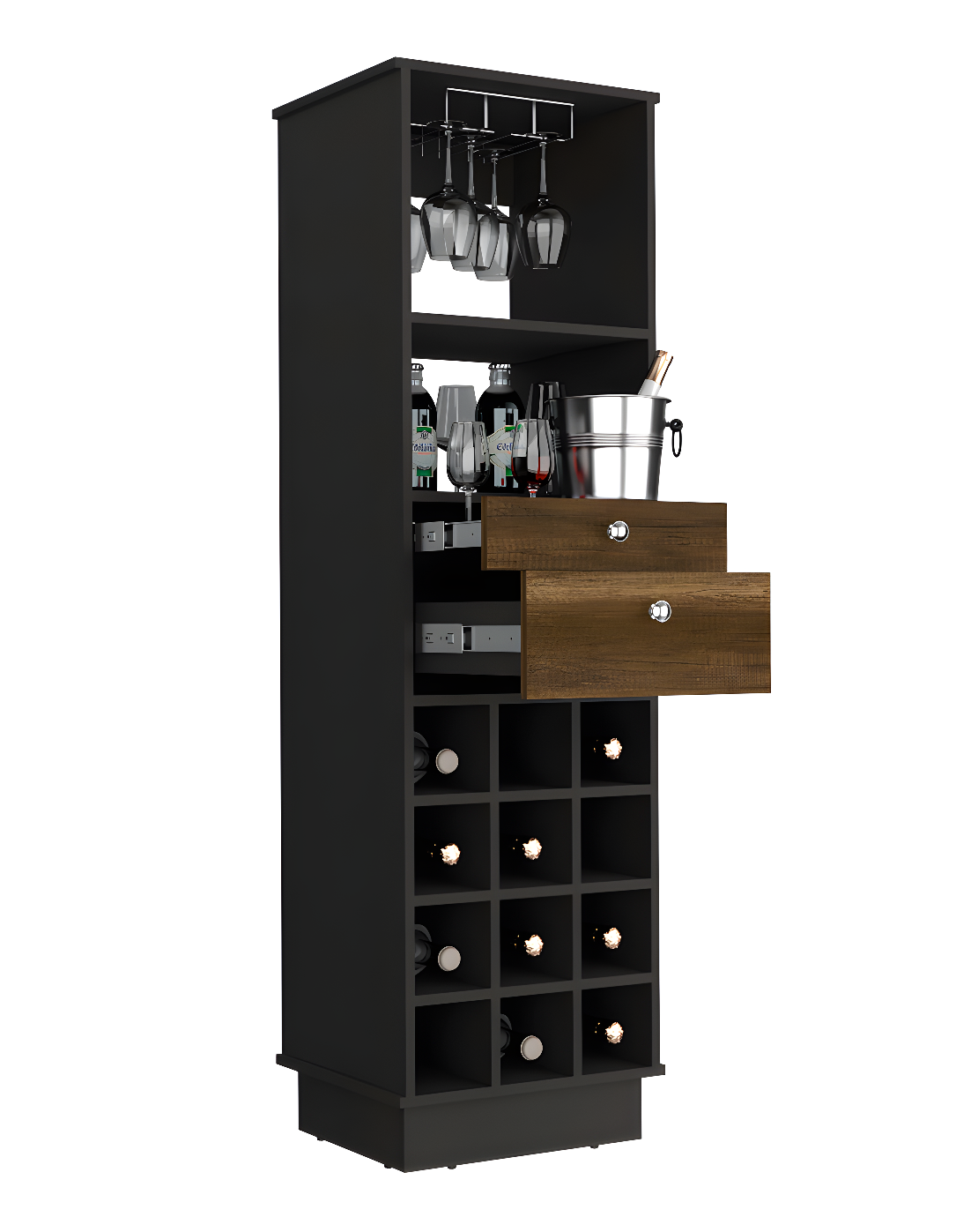 Mueble Bar Clásico Oxford con Madera
