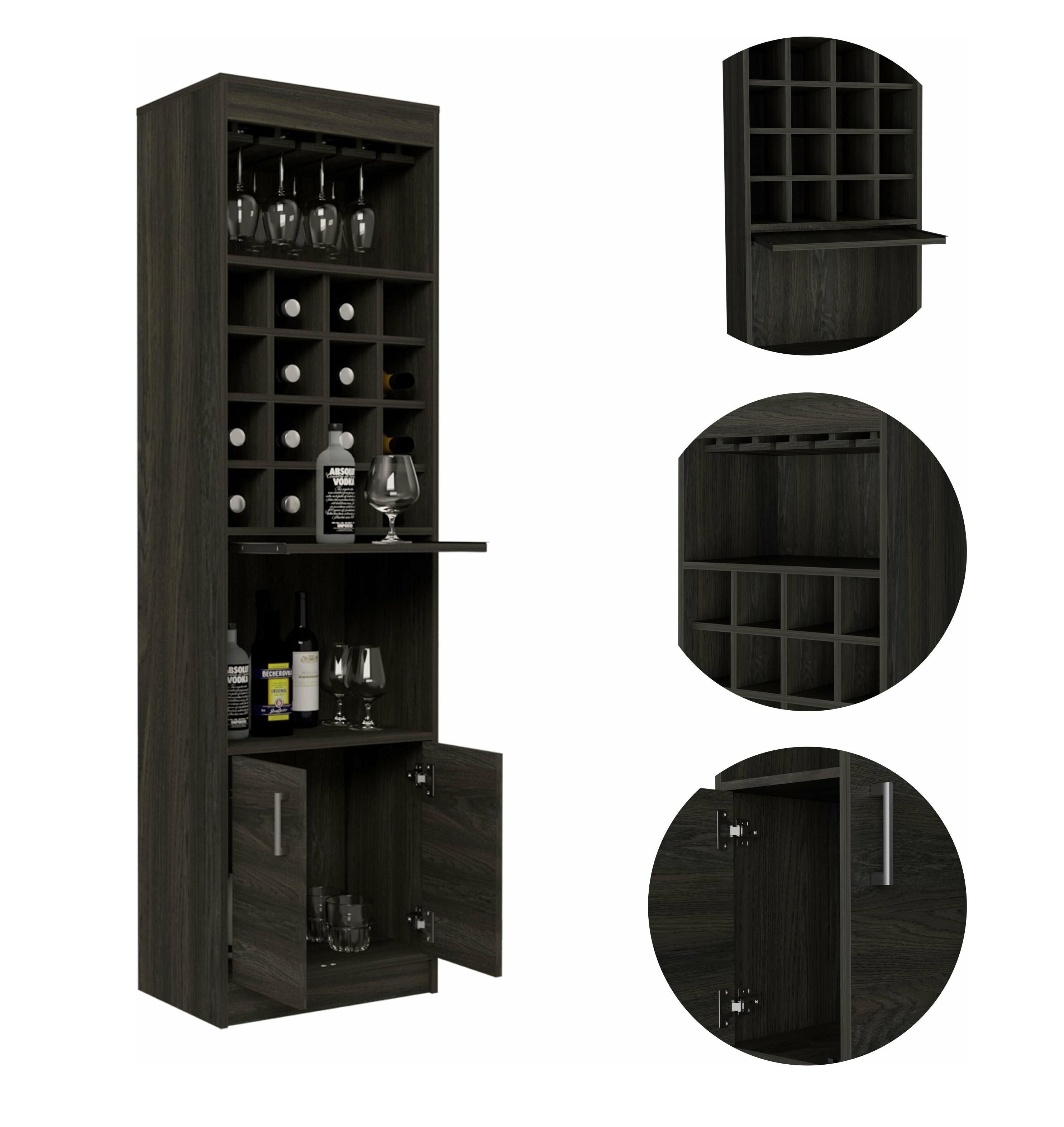 Mueble Bar Alto con 2 Puertas Tabaco