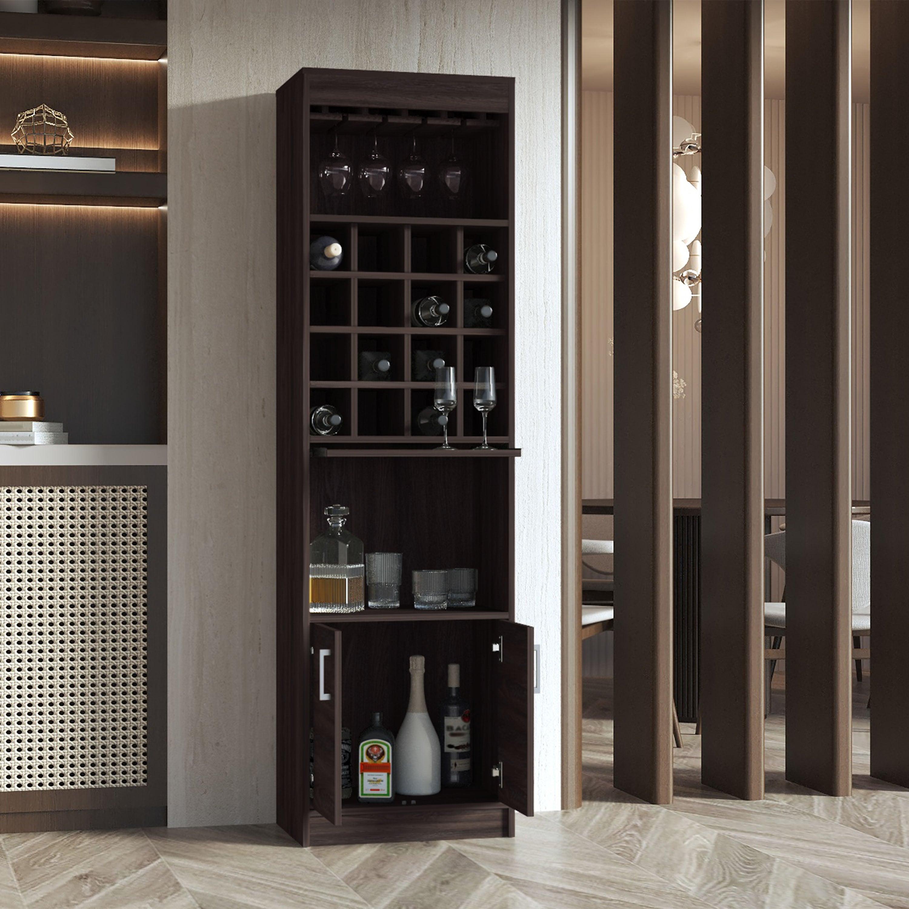 Mueble Bar Alto con 2 Puertas Tabaco