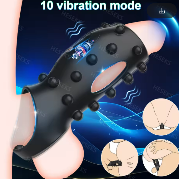 Funda Vibratoria para Pene con Anillo  Vibrador| Estimulación del Punto G y Retraso de Eyaculación — Juguete Sexual para Adultos