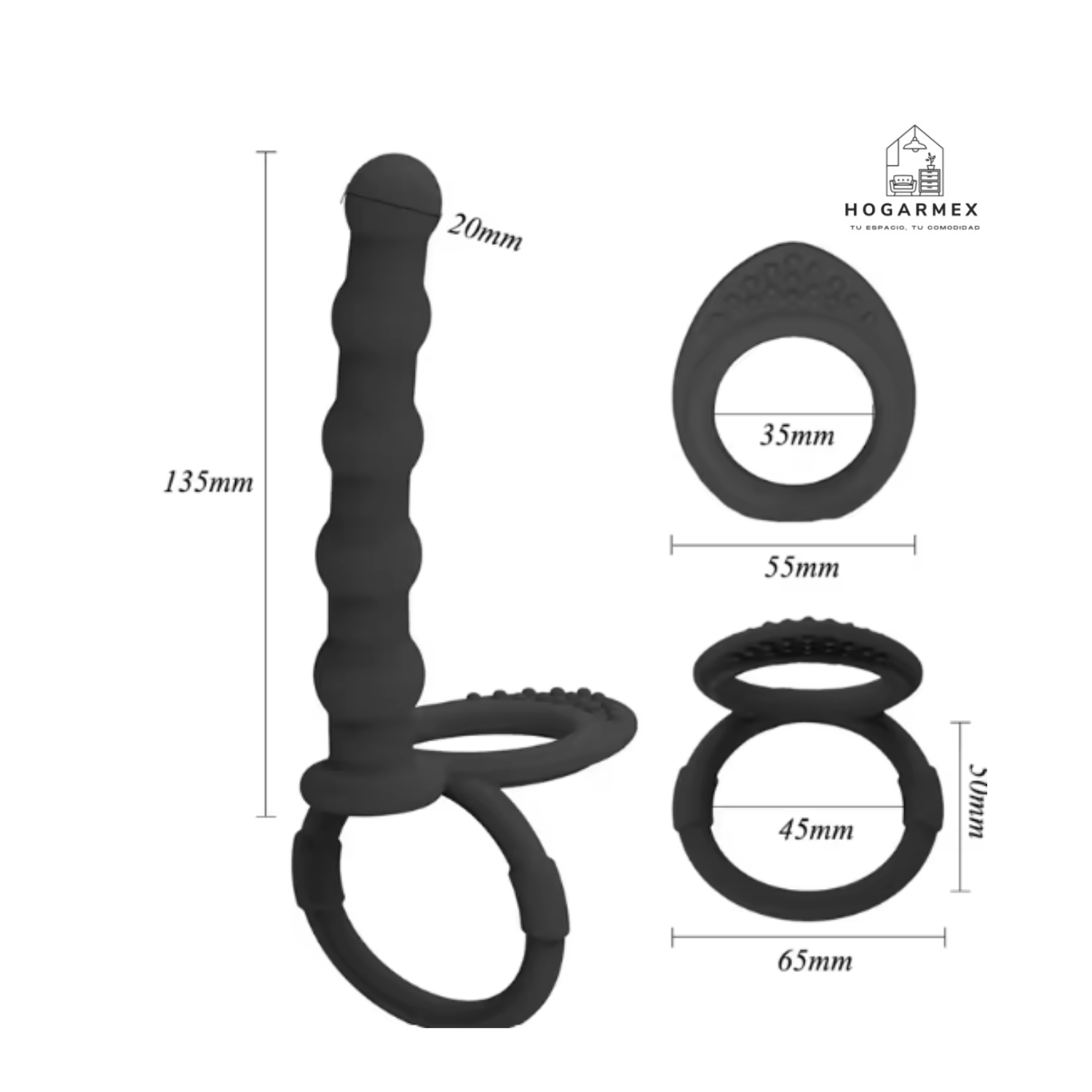 Consolador Anal Doble Penetración  | Vibrador con Correa para Masaje Pene | Juguetes Sexuales para Parejas Adultas