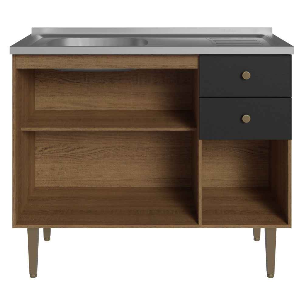 Alacena Gabinete Bajo Cocina Madesa Gourmet 105 Con Tarja MN