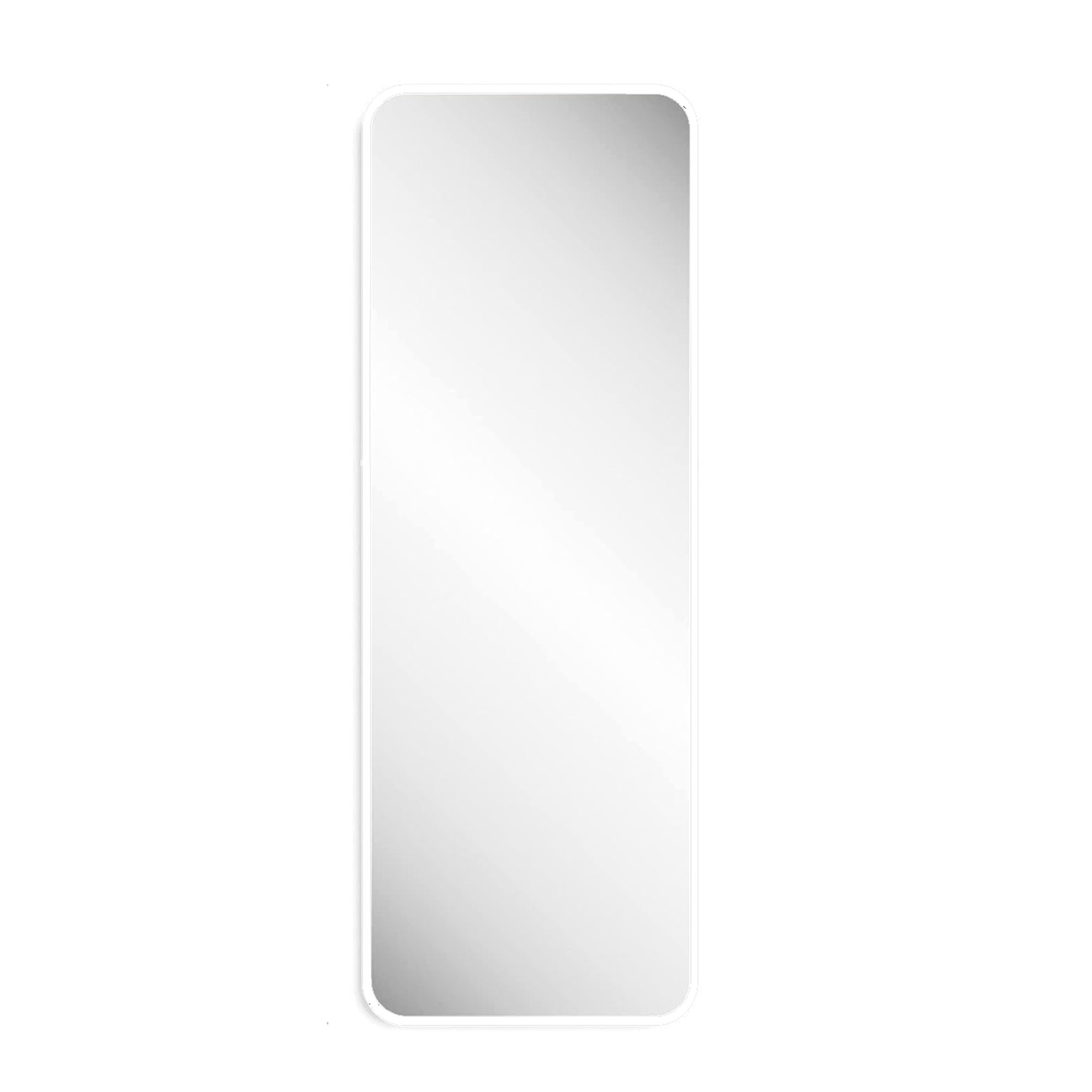 Espejo de Cuerpo Completo apto para Piso y Pared con Marco de Aluminio,  Blanco Bluelander