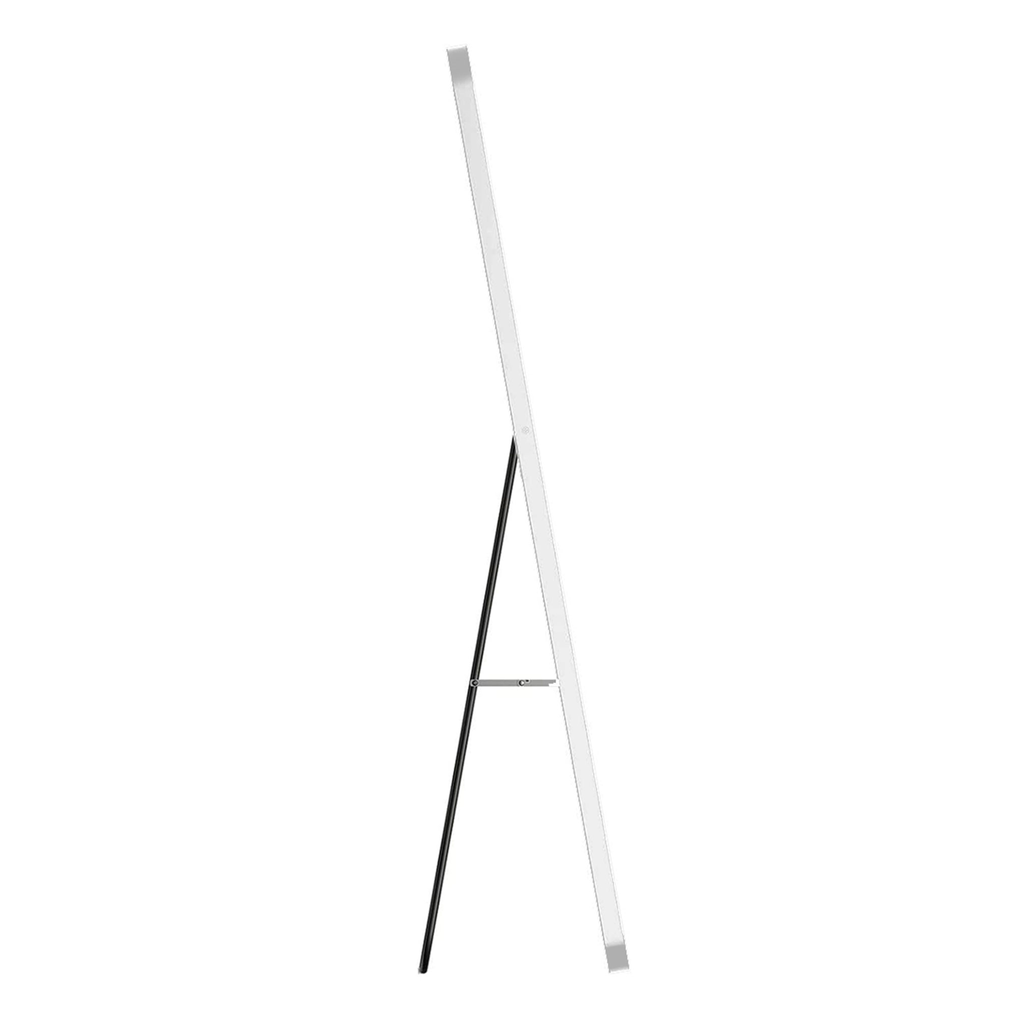 Espejo de Cuerpo Completo apto para Piso y Pared con Marco de Aluminio,  Blanco Bluelander