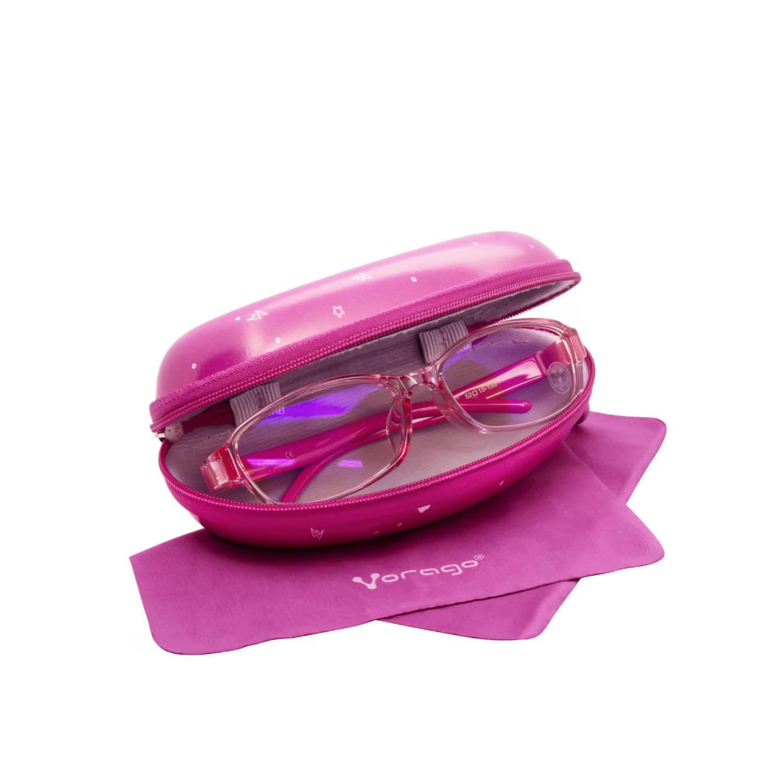 Lentes Gamer Vorago KG-200 Kids D90 | Anti Luz Azul para Computadora, Videojuegos y Pantallas | Con Estuche Rosa