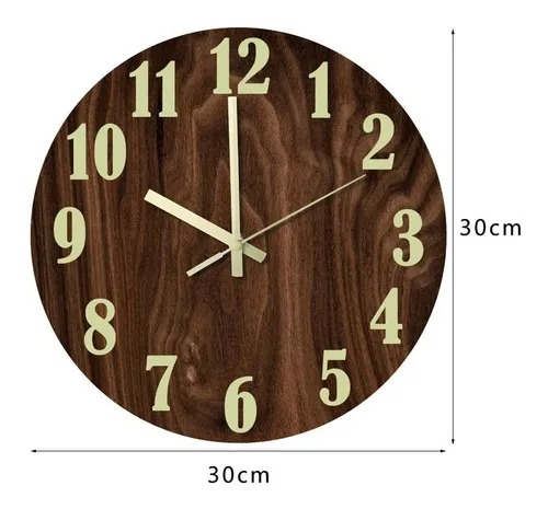 Reloj De Pared Moderno Con Luz Nocturna, Reloj De Pared Sile