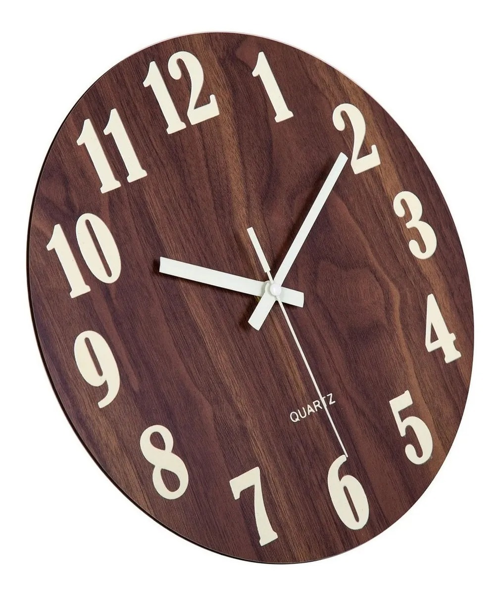 Reloj De Pared Moderno Con Luz Nocturna, Reloj De Pared Sile