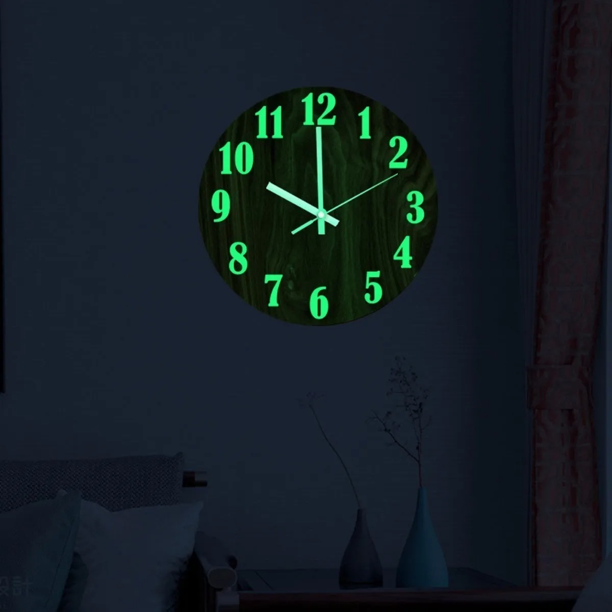 Reloj De Pared Moderno Con Luz Nocturna, Reloj De Pared Sile