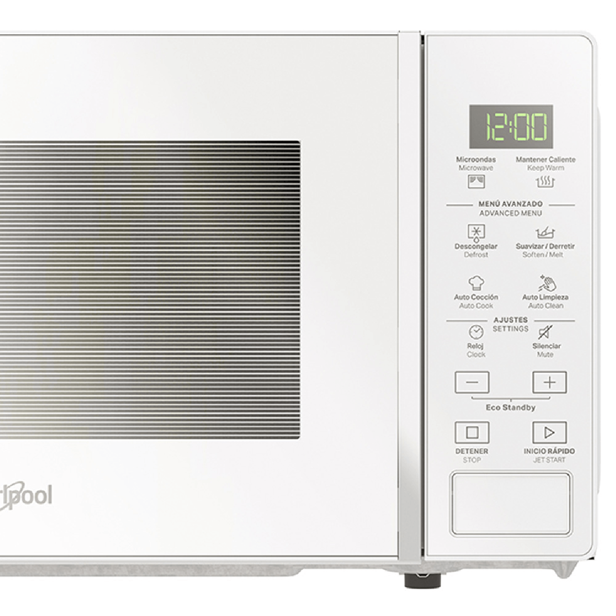 Microondas Whirlpool WM1807W Color Blanco de 20 L (0.7 Pies)