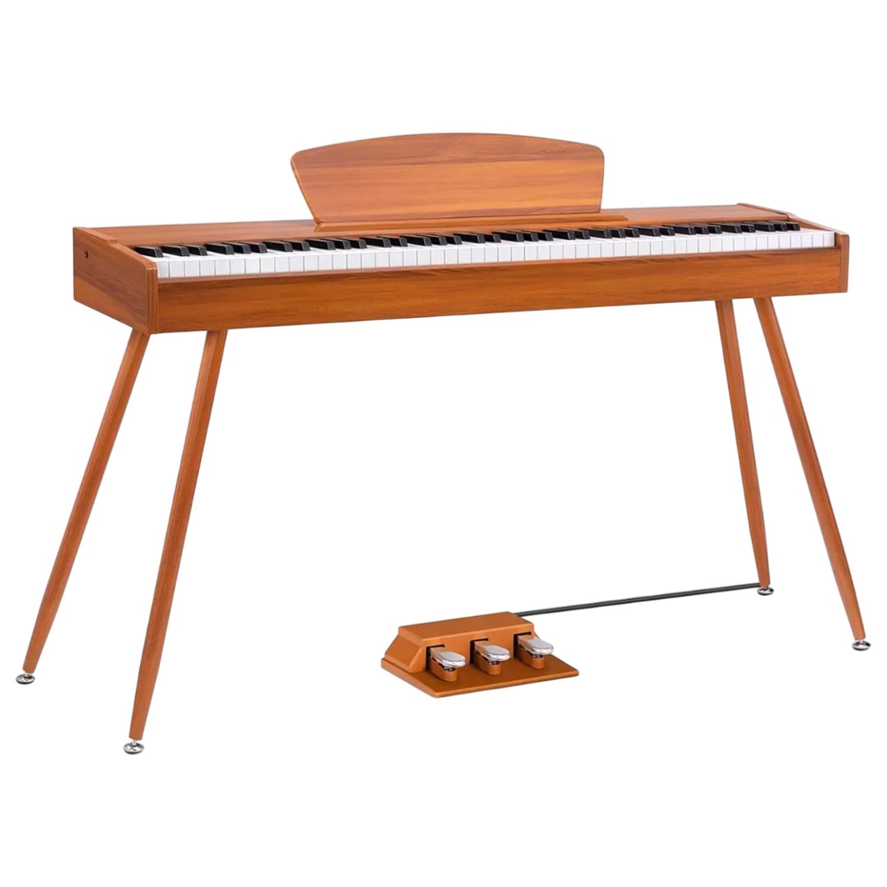 Piano con Atril para Partituras, Teclado de 3 Pedales, 88 Teclas con Banco Bluelander