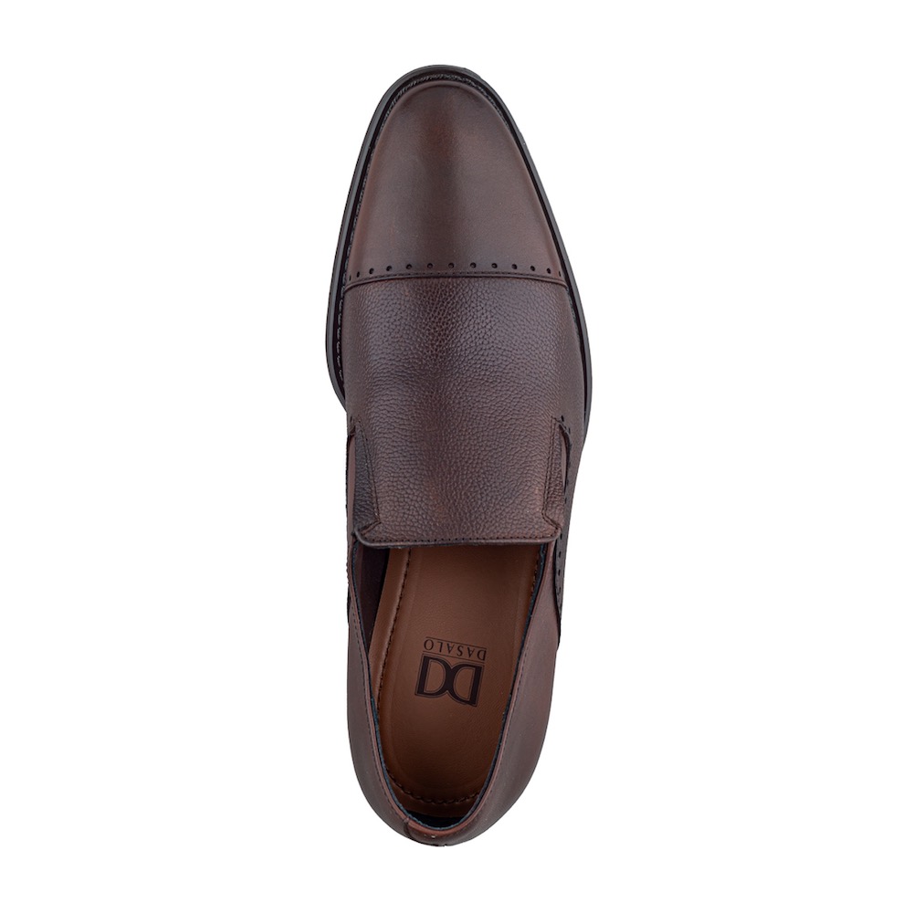Mocasín de Vestir para Hombre Slip-On Café en Piel