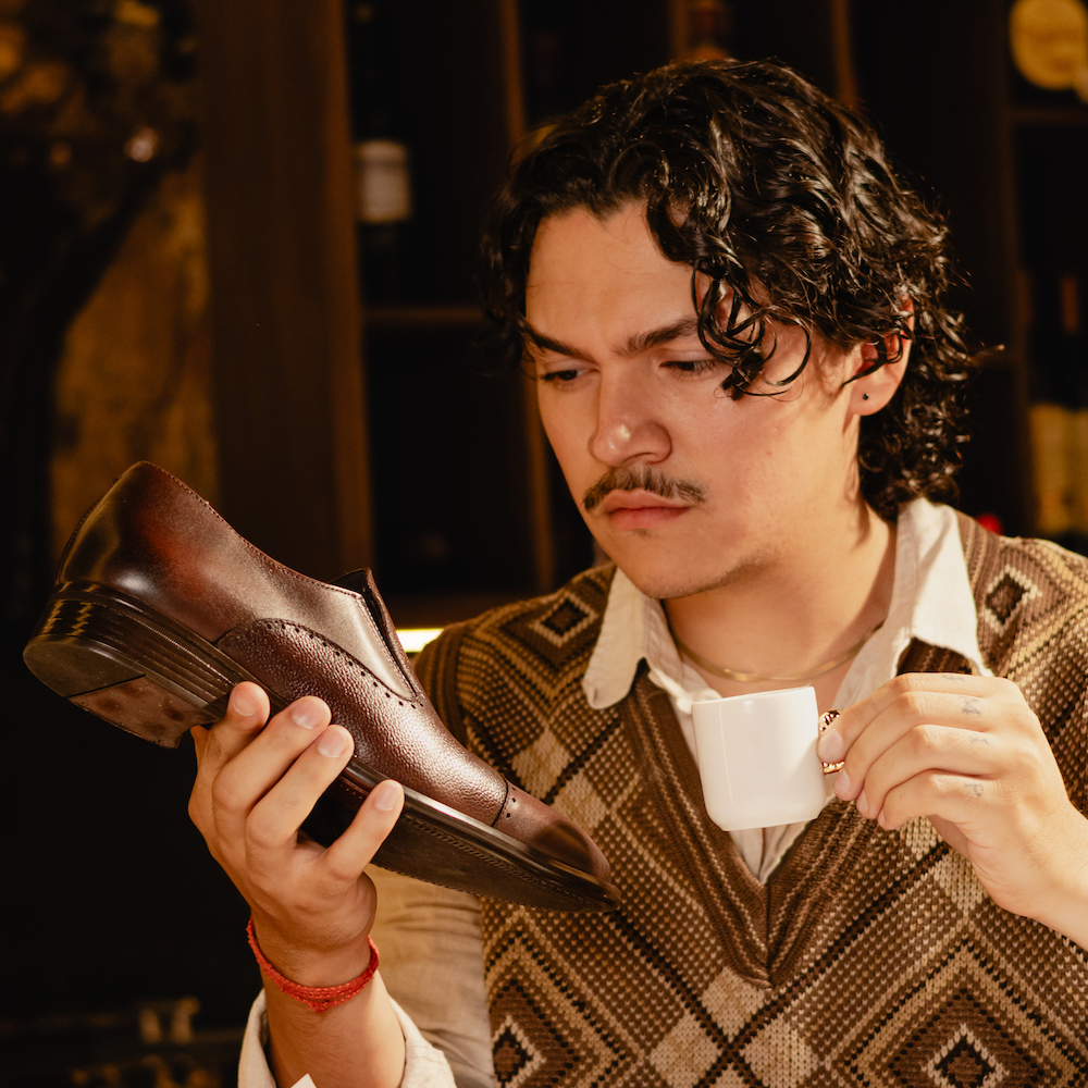Mocasín de Vestir para Hombre Slip-On Café en Piel