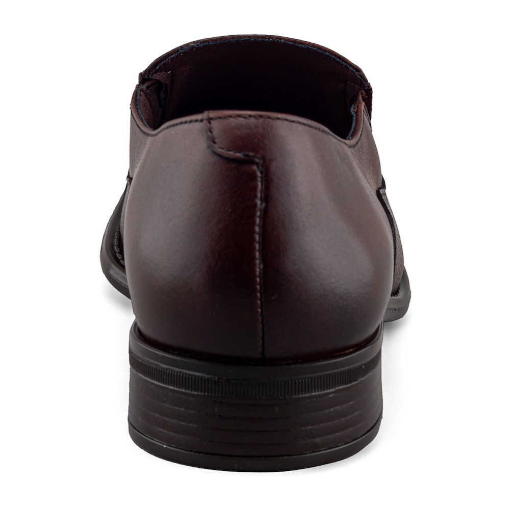 Mocasín de Vestir para Hombre Slip-On Café en Piel
