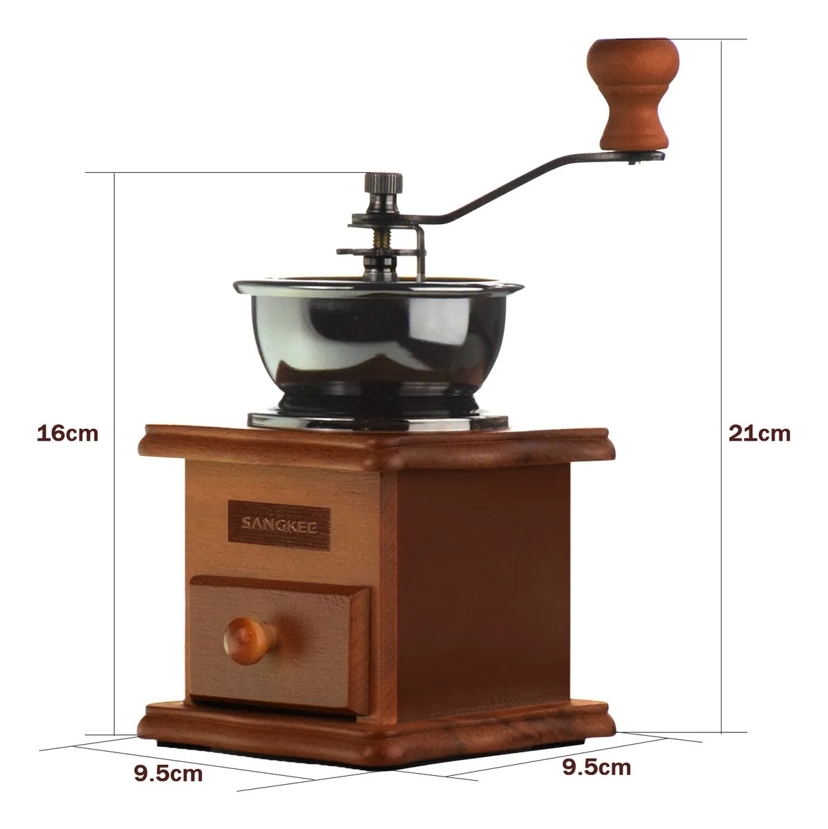 Manual Molinillo De Café, Manivela De Mano Molinillo Con Mango De Acero Inoxidable