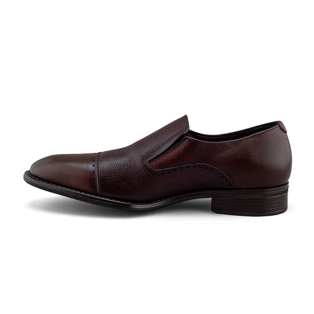 Mocasín de Vestir para Hombre Slip-On Café en Piel