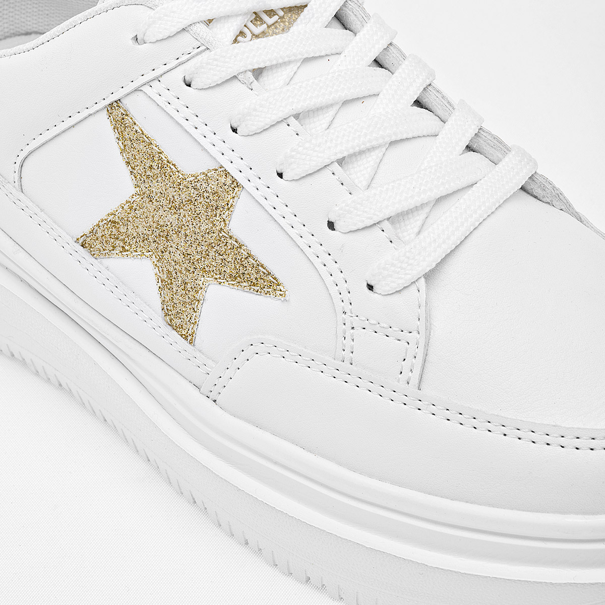 MORAMORA MAGO MUJER TENIS CASUAL PLATAFORMA 4 CM COLOR BLANCO ORO