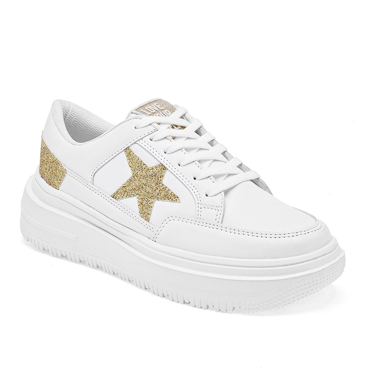 MORAMORA MAGO MUJER TENIS CASUAL PLATAFORMA 4 CM COLOR BLANCO ORO