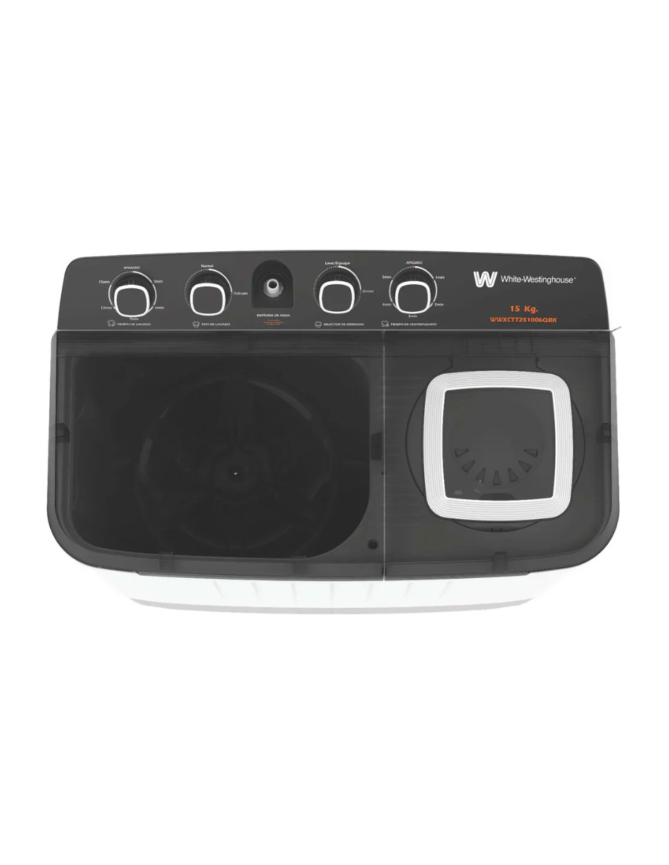 Lavadora Doble Tina White Westinghouse 15 Kilos Carga Superior Blanca WWXCTT251006Q