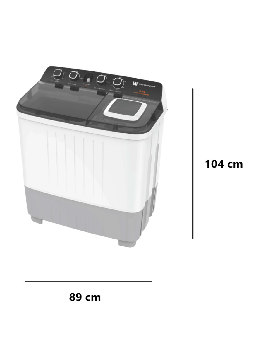 Lavadora Doble Tina White Westinghouse 15 Kilos Carga Superior Blanca WWXCTT251006Q