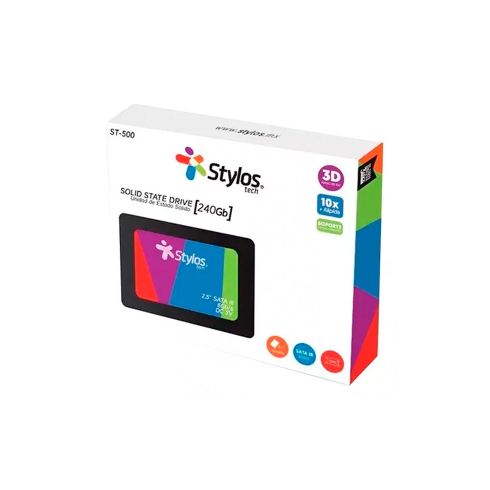 Unidad de Estado Sólido de 240 GB, Stylos STMSSD2B 2.5'', 520/460 MB/s