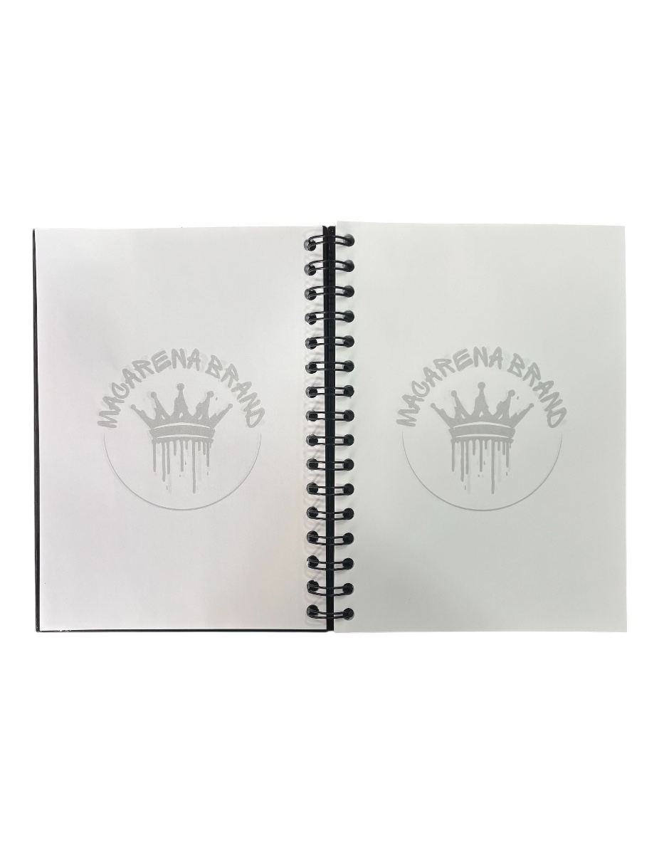 Libreta de pasta dura estilo francés, color negro, hoja blanca, Nintendo MarioBros 2