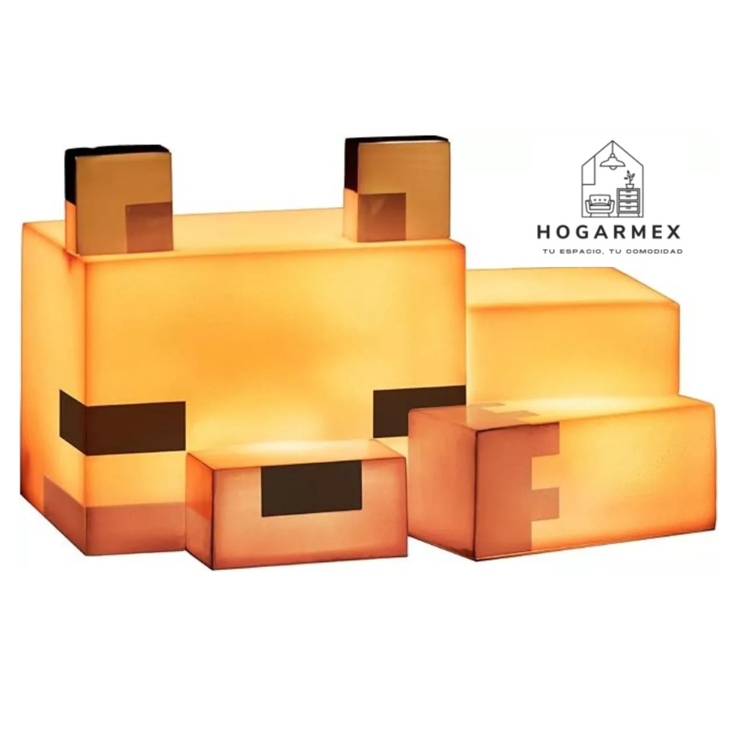 Lámpara Nocturna Zorro Minecraft – Decoración Oficial para Dormitorio y Escritorio
